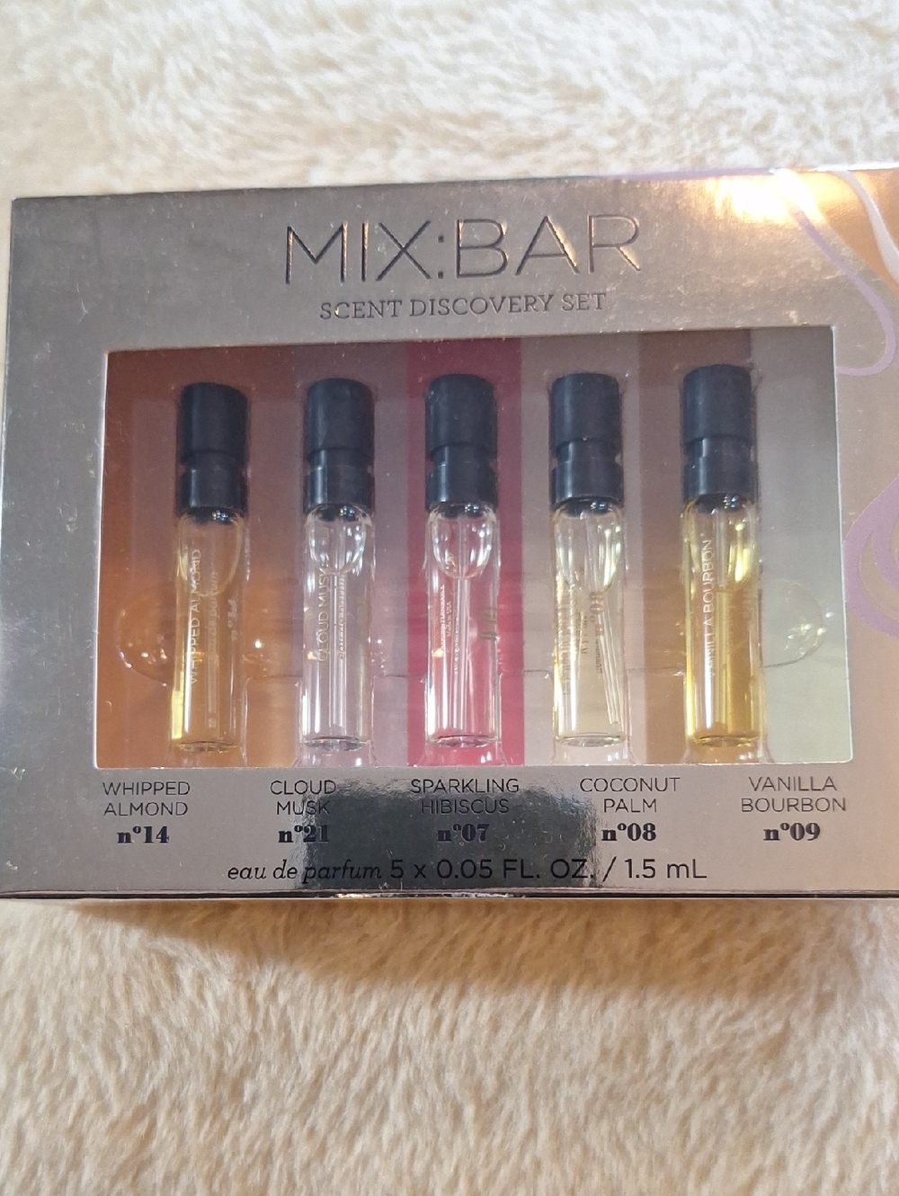 Scent Discovery Set - Assorted Fragrance Vials (Pink/Gold/Clear)